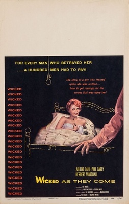Wicked as They Come movie poster (1956) canvas poster