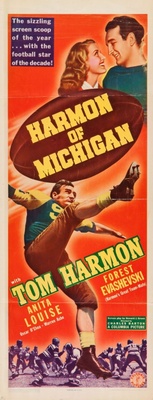 Harmon of Michigan movie poster (1941) metal framed poster
