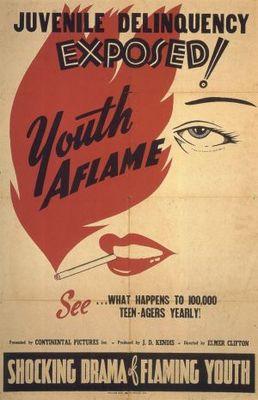 Youth Aflame movie poster (1944) poster with hanger