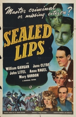 Sealed Lips movie poster (1942) metal framed poster