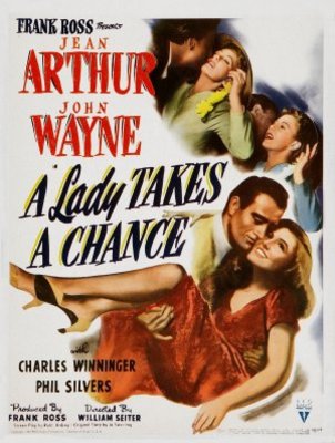 A Lady Takes a Chance movie poster (1943) poster with hanger