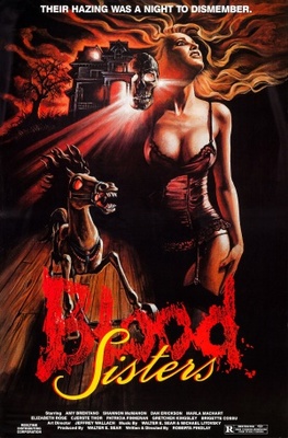 Blood Sisters movie poster (1987) wood print