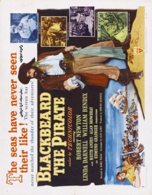 Blackbeard, the Pirate movie poster (1952) pillow