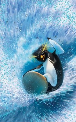 Surf's Up movie poster (2007) wood print