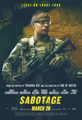 Sabotage movie poster (2014) tote bag