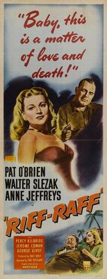 Riffraff movie poster (1947) wood print