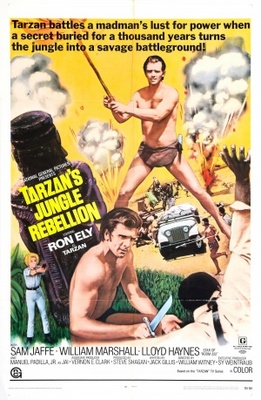 Tarzan's Jungle Rebellion movie poster (1967) wooden framed poster