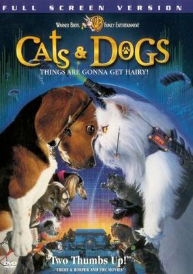 Cats & Dogs movie poster (2001) canvas poster