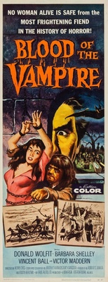 Blood of the Vampire movie poster (1958) wooden framed poster
