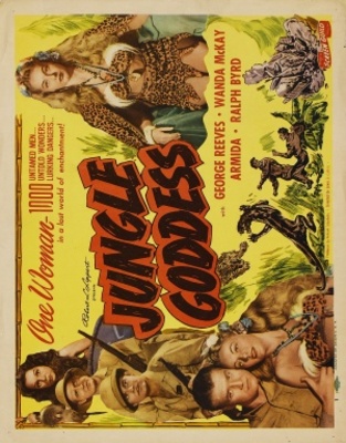 Jungle Goddess movie poster (1948) wood print