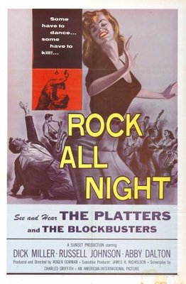 Rock All Night movie poster (1957) wood print
