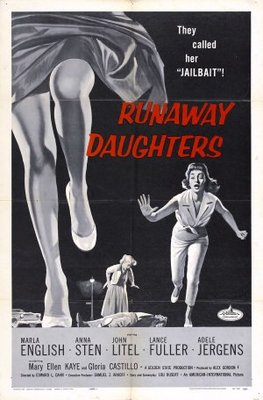 Runaway Daughters movie poster (1956) metal framed poster