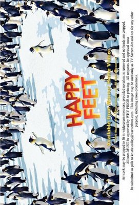 Happy Feet movie poster (2006) wood print