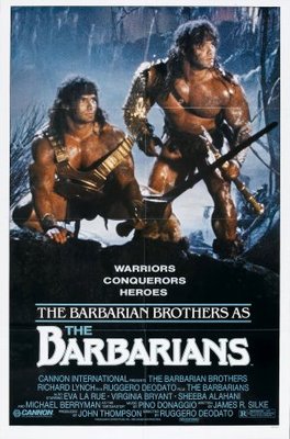The Barbarians movie poster (1987) metal framed poster