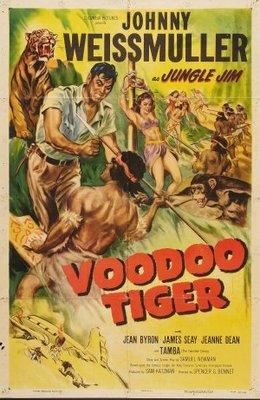 Voodoo Tiger movie poster (1952) wood print