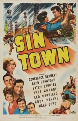 Sin Town movie poster (1942) wood print