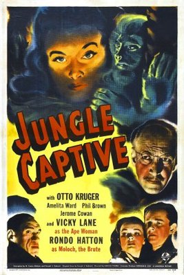 The Jungle Captive movie poster (1945) poster with hanger