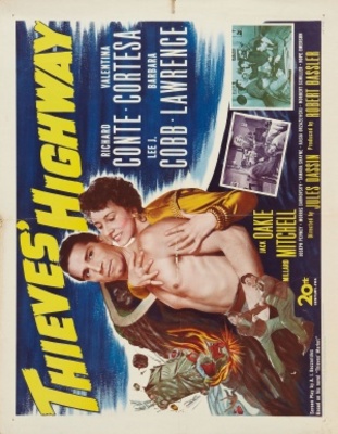 Thieves' Highway movie poster (1949) wood print