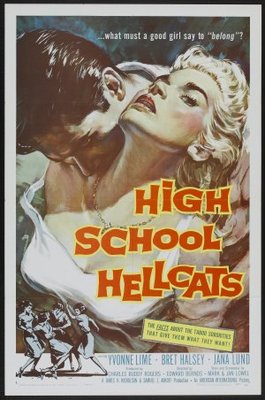 High School Hellcats movie poster (1958) wood print