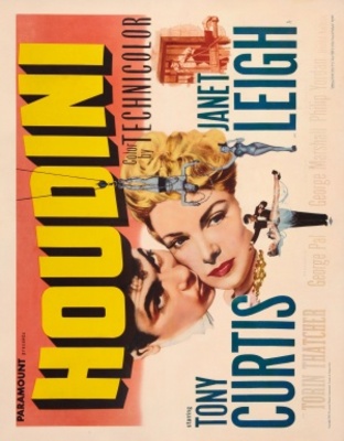 Houdini movie poster (1953) metal framed poster
