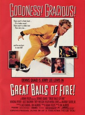 Great Balls Of Fire movie poster (1989) wooden framed poster