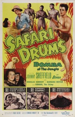 Safari Drums movie poster (1953) poster with hanger