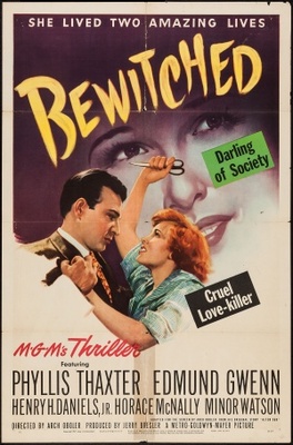 Bewitched movie poster (1945) wooden framed poster