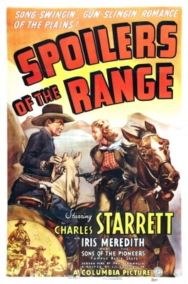 Spoilers of the Range movie poster (1939) wood print