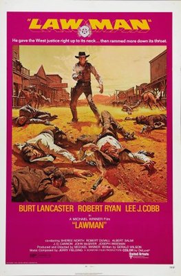 Lawman movie poster (1971) poster with hanger