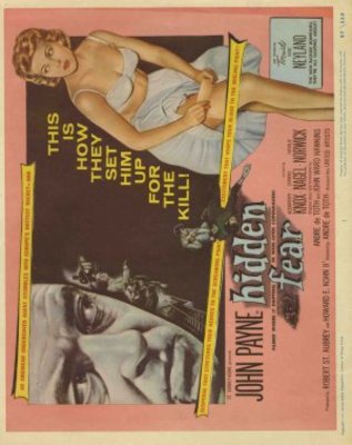 Hidden Fear movie poster (1957) wooden framed poster