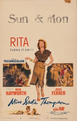Miss Sadie Thompson movie poster (1953) metal framed poster