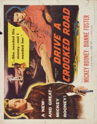 Drive a Crooked Road movie poster (1954) metal framed poster