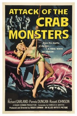 Attack of the Crab Monsters movie poster (1957) wooden framed poster