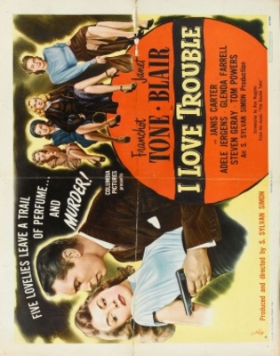 I Love Trouble movie poster (1948) wooden framed poster