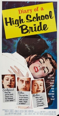 Diary of a High School Bride movie poster (1959) metal framed poster