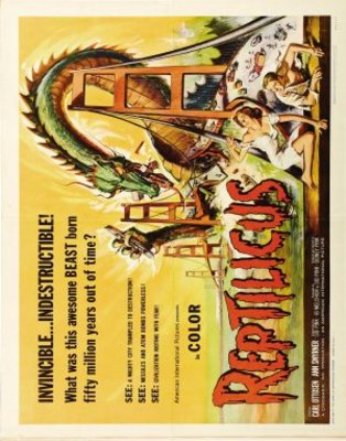 Reptilicus movie poster (1961) poster with hanger