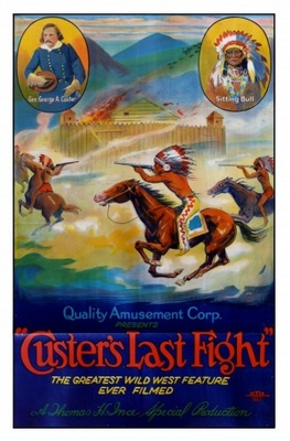 Custer's Last Raid movie poster (1912) wood print