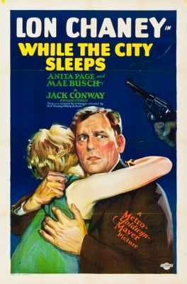While the City Sleeps movie poster (1928) metal framed poster