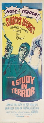 A Study in Terror movie poster (1965) wood print