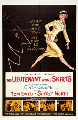The Lieutenant Wore Skirts movie poster (1956) wood print