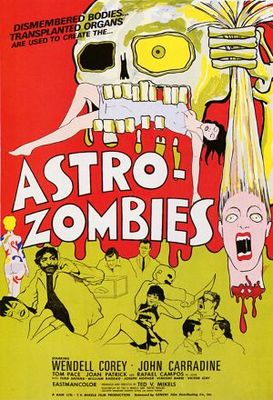 The Astro-Zombies movie poster (1969) wood print