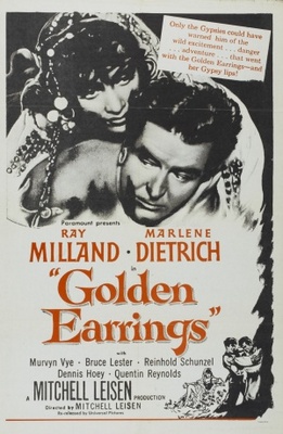 Golden Earrings movie poster (1947) metal framed poster