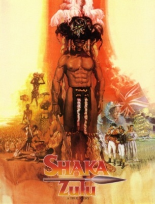 Shaka Zulu movie poster (1986) metal framed poster