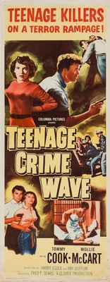 Teen-Age Crime Wave movie poster (1955) canvas poster