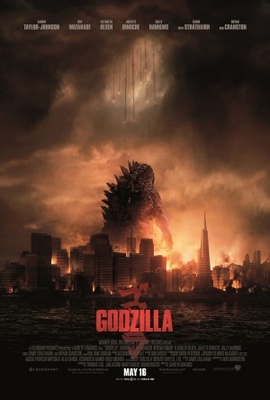 Godzilla movie poster (2014) Stickers MOV_8b05d015
