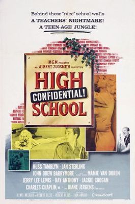 High School Confidential! movie poster (1958) wood print