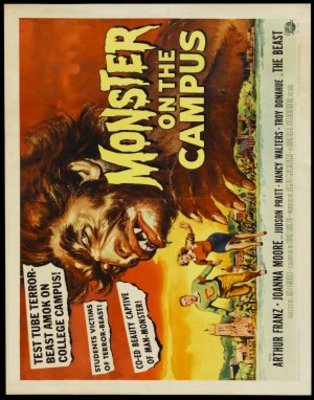 Monster on the Campus movie poster (1958) wooden framed poster