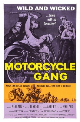 Motorcycle Gang movie poster (1957) wooden framed poster
