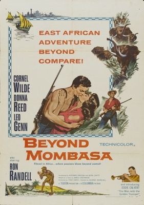 Beyond Mombasa movie poster (1956) wooden framed poster