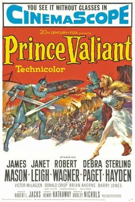 Prince Valiant movie poster (1954) metal framed poster